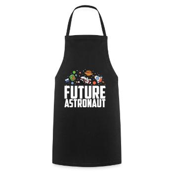 Astronaut Kinder Raumfahrt - Kochschürze - Schwarz - Vorne - AI Model Male 185 dark (185cm)