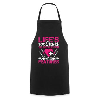 Plastic surgery make do with - Cooking Apron - black - Front - AI Model Male 185 dark (185cm)