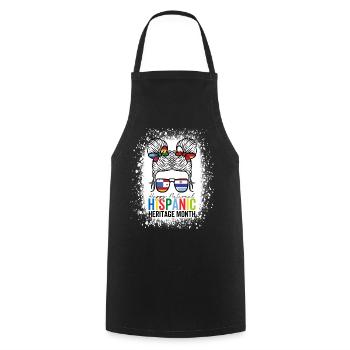 National Hispanic Heritage Month Unordentliches Brötchen - Kochschürze - Schwarz - Vorne - AI Model Male 185 dark (185cm)