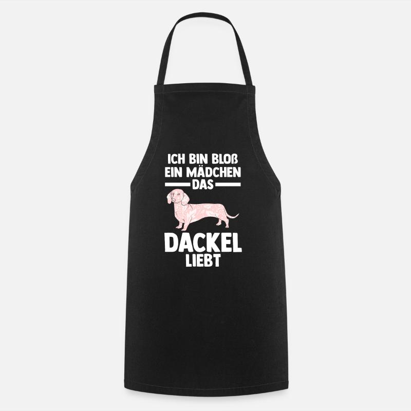 Hund Dackel - Kochschürze - Schwarz