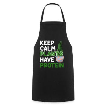 Vegan Veganism - Cooking Apron - black - Front - AI Model Male 185 dark (185cm)