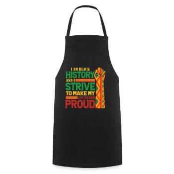 Black History Month Black History - Cooking Apron - black - Front - AI Model Male 185 dark (185cm)