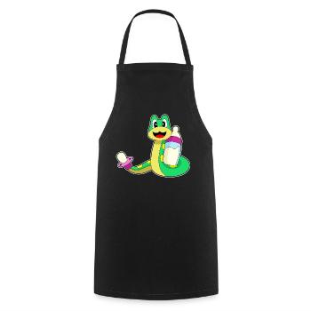 Lait pour biberon Snake - Tablier de cuisine - noir - Devant - AI Model Male 185 dark (185cm)