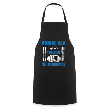 Moniteur de ski Papa Tenue Fête des Pères - Tablier de cuisine - noir - Devant - AI Model Male 185 dark (185cm)