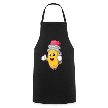 Pencil Mechanic Wrench Workshop - Cooking Apron - black - Front - AI Model Male 185 dark (185cm)