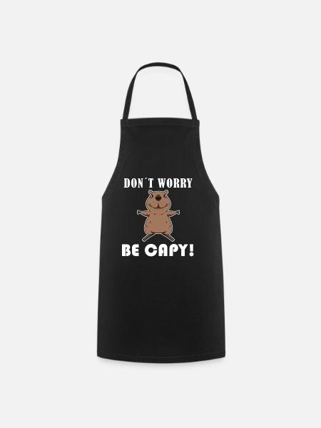 Capybara Wasserschwein Capybaras - Tablier de cuisine - noir