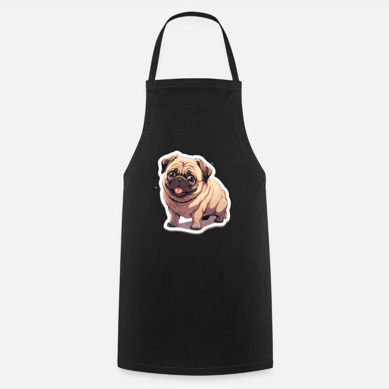 Mops Mops Hund Mops Geschenke Mops Liebhaber - Kochschürze - Schwarz