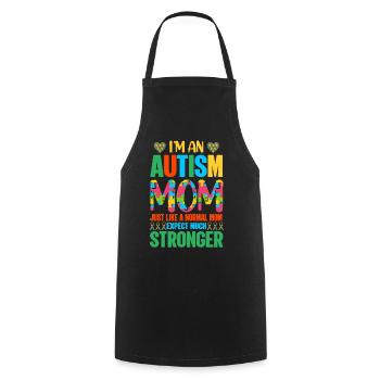 Autism Autistic - Cooking Apron - black - Front - AI Model Male 185 dark (185cm)