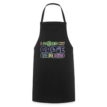 I Paused My Game To Be Here Funny Video Game - Tablier de cuisine - noir - Devant - AI Model Male 185 dark (185cm)