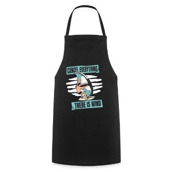 Annuler tout ce qu’il y a de sports nautiques éoliens - Tablier de cuisine - noir - Devant - AI Model Male 185 dark (185cm)