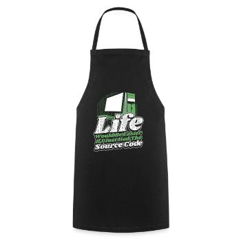 Life Would Be Easier Developer Coder Programmer - Cooking Apron - black - Front - AI Model Male 185 dark (185cm)