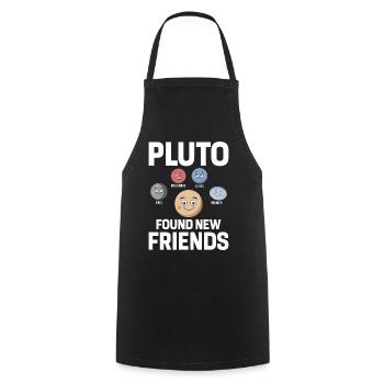 Lustiger Pluto-Planet Sonnensystem-Wissenschaft Weltraum-Nerd - Kochschürze - Schwarz - Vorne - AI Model Male 185 dark (185cm)