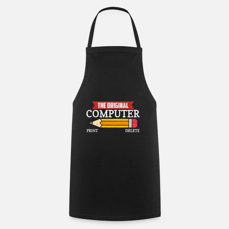 Computer Nerd Programmierer Informatiker - Kochschürze - Schwarz