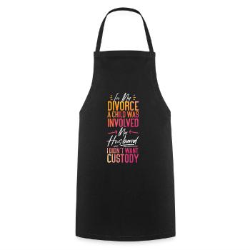 Happy Divorce Party In My Divorce - Cooking Apron - black - Front - AI Model Male 185 dark (185cm)