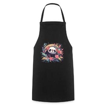 Panda Panda Bear Panda Baby Pandas - Cooking Apron - black - Front - AI Model Male 185 dark (185cm)