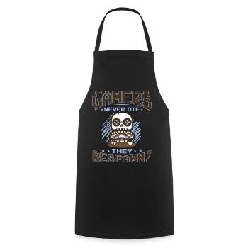 Jeux de hasard, Jeu vidéo, Grumpy Gamer - Tablier de cuisine - noir - Devant - AI Model Male 185 dark (185cm)