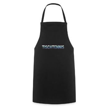 Tischtennis - Kochschürze - Schwarz - Vorne - AI Model Male 185 dark (185cm)