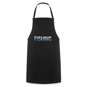 Angling - Cooking Apron - black - Front - AI Model Male 185 dark (185cm)
