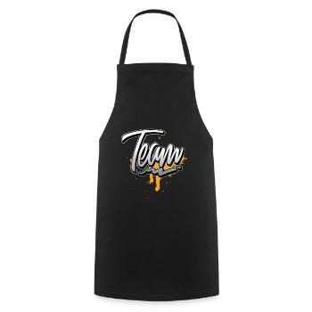 Équipe - Tablier de cuisine - noir - Devant - AI Model Male 185 dark (185cm)