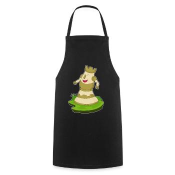 Pièce d’échecs Tour d’échecs - Tablier de cuisine - noir - Devant - AI Model Male 185 dark (185cm)