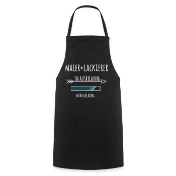 Maler und Lackierer Ausbildung Beruf - Kochschürze - Schwarz - Vorne - AI Model Male 185 dark (185cm)