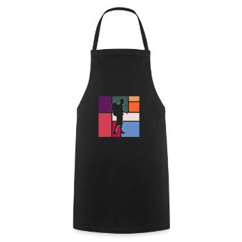 Wander - Cooking Apron - black - Front - AI Model Male 185 dark (185cm)