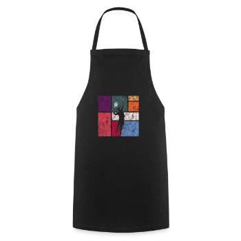 Tennis - Tablier de cuisine - noir - Devant - AI Model Male 185 dark (185cm)