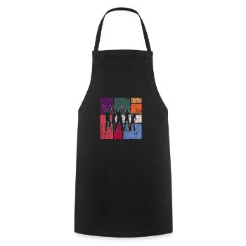 Dance - Cooking Apron - black - Front - AI Model Male 185 dark (185cm)