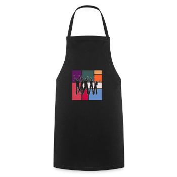 Dance - Cooking Apron - black - Front - AI Model Male 185 dark (185cm)