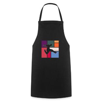 Parkour - Cooking Apron - black - Front - AI Model Male 185 dark (185cm)