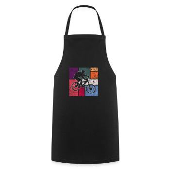 Mountain bike - Cooking Apron - black - Front - AI Model Male 185 dark (185cm)
