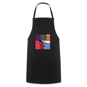 Grimper - Tablier de cuisine - noir - Devant - AI Model Male 185 dark (185cm)