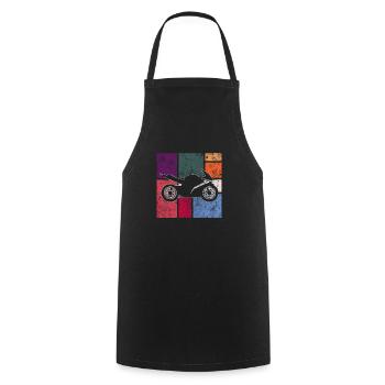 Motorcycle - Cooking Apron - black - Front - AI Model Male 185 dark (185cm)