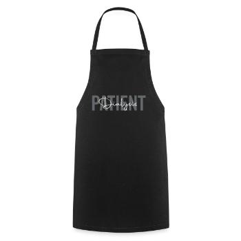 Patient dialysé Transplantation rénale péritonéale - Tablier de cuisine - noir - Devant - AI Model Male 185 dark (185cm)