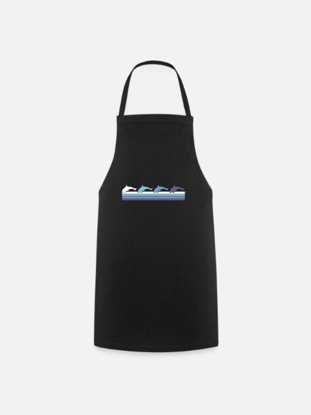 Delfin - Kochschürze - Schwarz