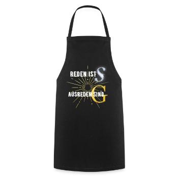 T-Shirt mit Spruch/ lustiger Spruch /Geschenkidee - Kochschürze - Schwarz - Vorne - AI Model Male 185 dark (185cm)