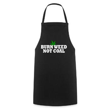 Burn weed not coal - Kochschürze - Schwarz - Vorne - AI Model Male 185 dark (185cm)