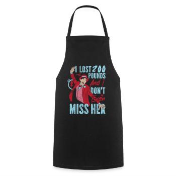 Happy Divorce Party J’ai perdu 200 - Tablier de cuisine - noir - Devant - AI Model Male 185 dark (185cm)