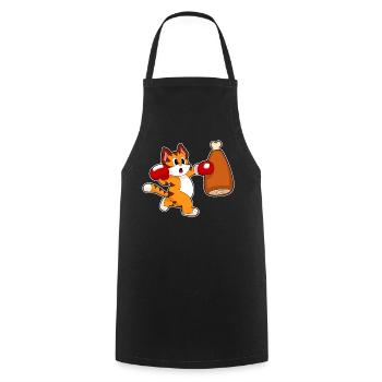 Tiger Boxer Punching Bag Boxing - Cooking Apron - black - Front - AI Model Male 185 dark (185cm)