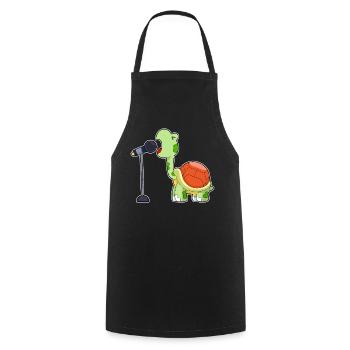 Chant Turtle Singer Microphone Chant - Tablier de cuisine - noir - Devant - AI Model Male 185 dark (185cm)