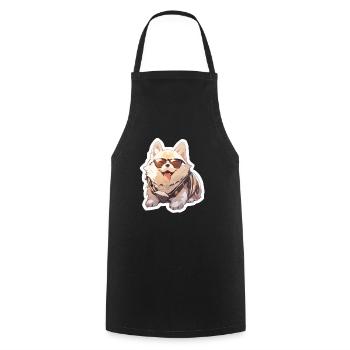 Dogs Pet Dog Owner Dog Lover Animal - Cooking Apron - black - Front - AI Model Male 185 dark (185cm)