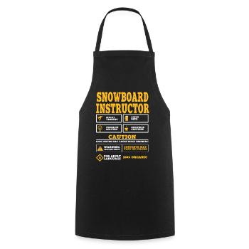 Funny Ski Instructor Saying Shirt - Cooking Apron - black - Front - AI Model Male 185 dark (185cm)