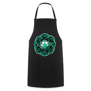 Football 02 - Cooking Apron - black - Front - AI Model Male 185 dark (185cm)