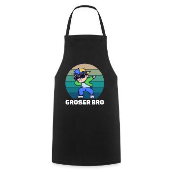 Cooler Spruch Bro Bruderherz Stolzer Großer Bruder - Kochschürze - Schwarz - Vorne - AI Model Male 185 dark (185cm)