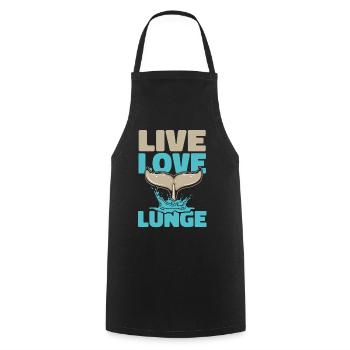 Live Love Lunge Blauer Beluga Cetacea Cachalot - Kochschürze - Schwarz - Vorne - AI Model Male 185 dark (185cm)