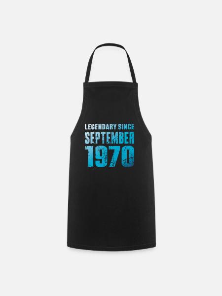 September 1970 Limited Edition Birthday Gift - Cooking Apron - black