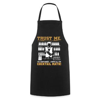 Cocktail mathématique - Tablier de cuisine - noir - Devant - AI Model Male 185 dark (185cm)