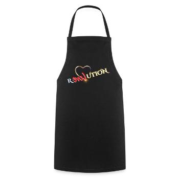 Heart Revolution Solar Flare Graphic - Cooking Apron - black - Front - AI Model Male 185 dark (185cm)