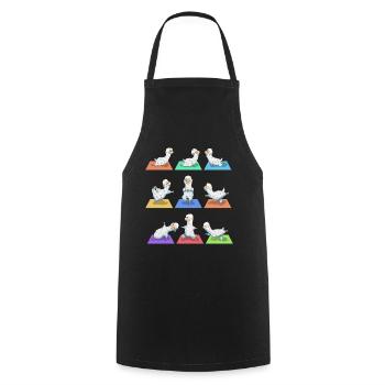 Alpaca Power Yoga Sport Balance Tranquility inner center - Cooking Apron - black - Front - AI Model Male 185 dark (185cm)