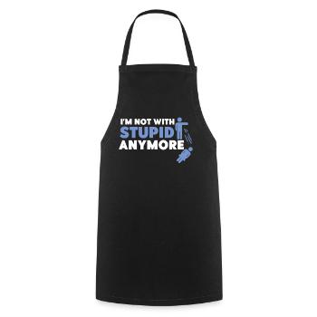 Happy Divorce Party I'm Not With - Cooking Apron - black - Front - AI Model Male 185 dark (185cm)